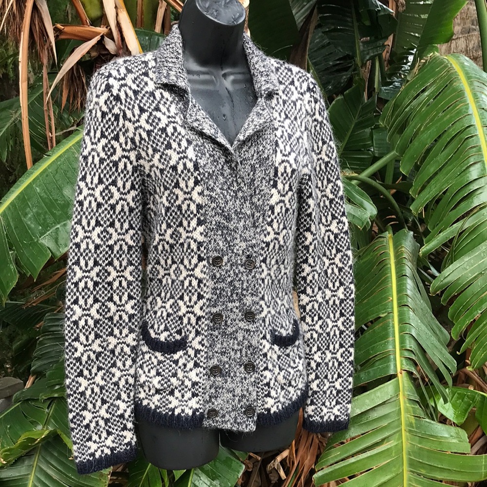 Banana republic wool blend double breasted cardigan jacket